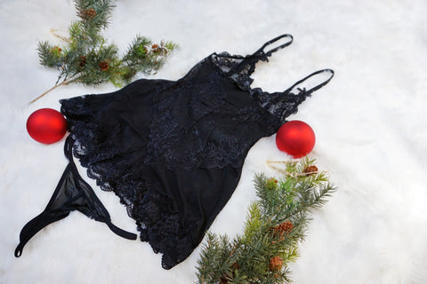 Oh La La Cheri - Valentine Babydoll L Black - Image 4
