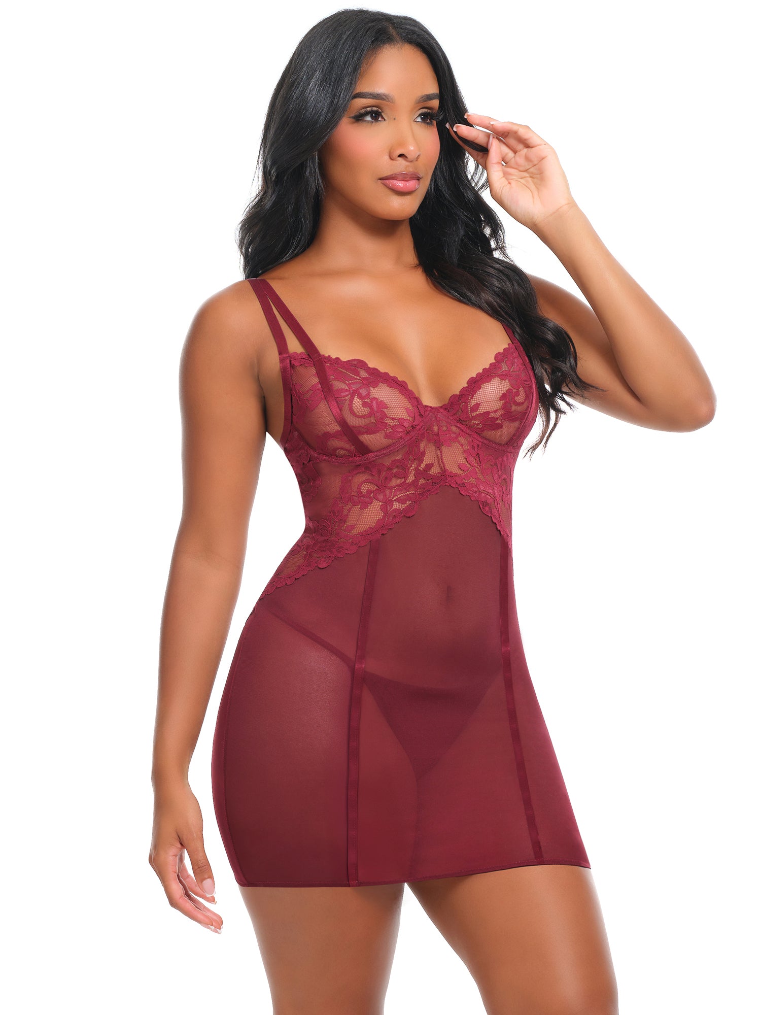 Oh La La Cheri - Marisol Babydoll - L/XL - Zinfandel - Image 4