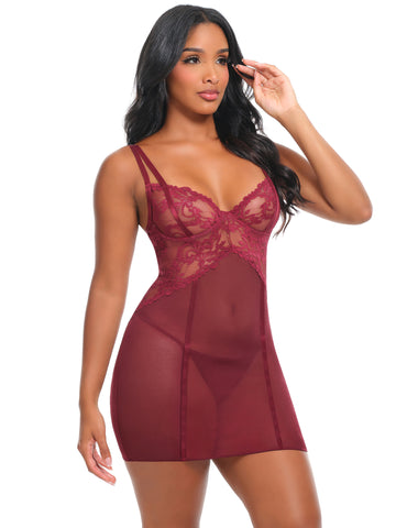 Oh La La Cheri - Marisol Babydoll - L/XL - Zinfandel - Image 4