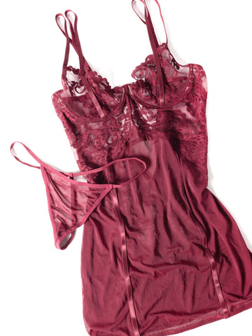 Oh La La Cheri - Marisol Babydoll - S/M - Zinfandel
