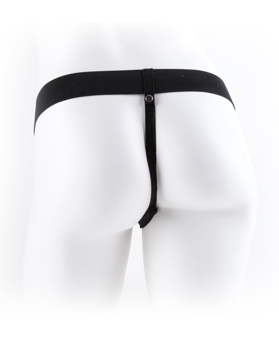 Pipedream - Fetish Fantasy Series - 7" Hollow Strap-On with Balls - Light/Black - Image 4