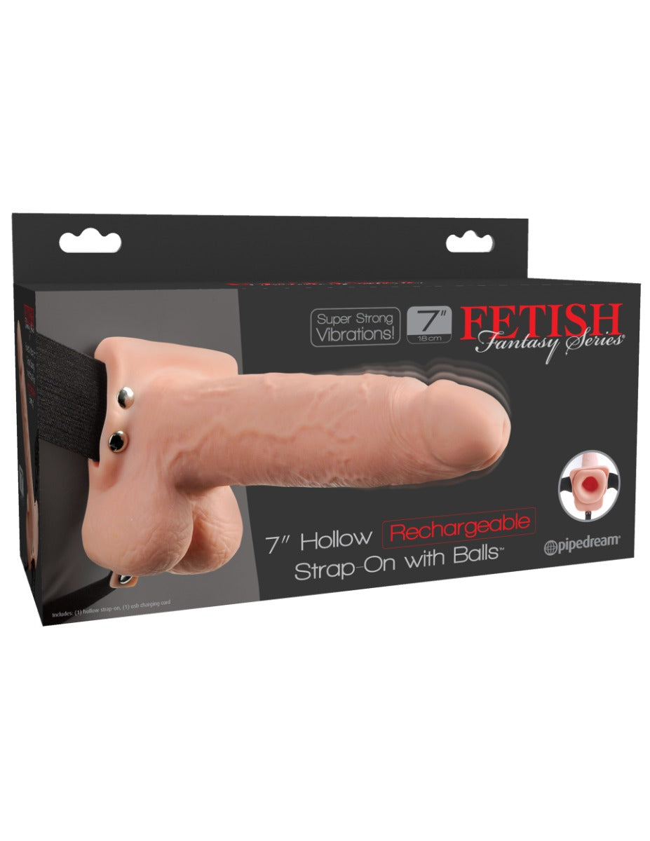 Pipedream - Fetish Fantasy Series - 7" Hollow Strap-On - Light/Black