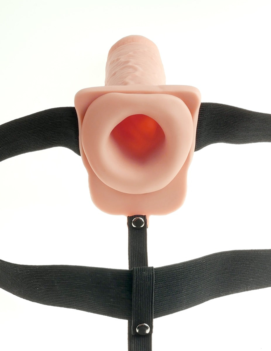 Pipedream - Fetish Fantasy Series - 7" Hollow Strap-On - Light/Black - Image 4