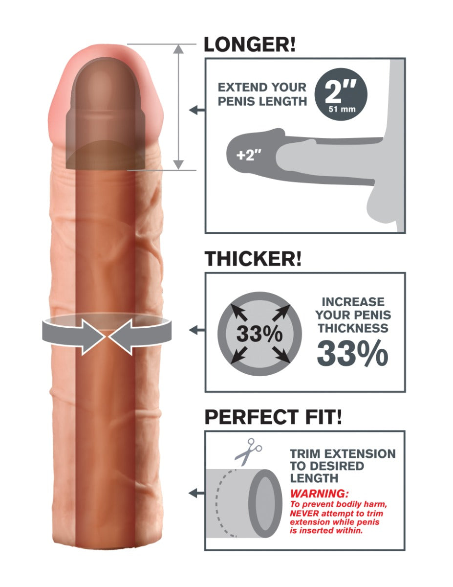 Pipedream - Fantasy X-tensions - Perfect 2" Extension - Light - Image 4