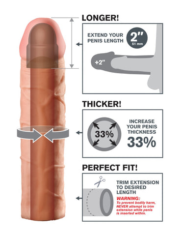 Pipedream - Fantasy X-tensions - Perfect 2" Extension - Light - Image 4