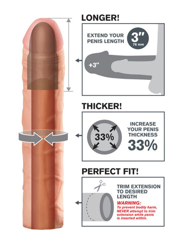 Pipedream - Fantasy X-tensions - Perfect 3" Extension - Light - Image 4