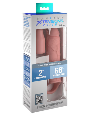 Pipedream - Fantasy X-tensions Elite - 6" Extension with Strap - Light