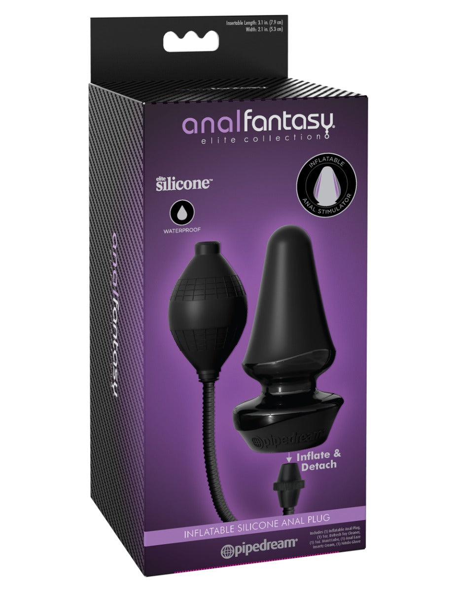 Pipedream - Anal Fantasy Elite - Inflatable Silicone Butt Plug - Black