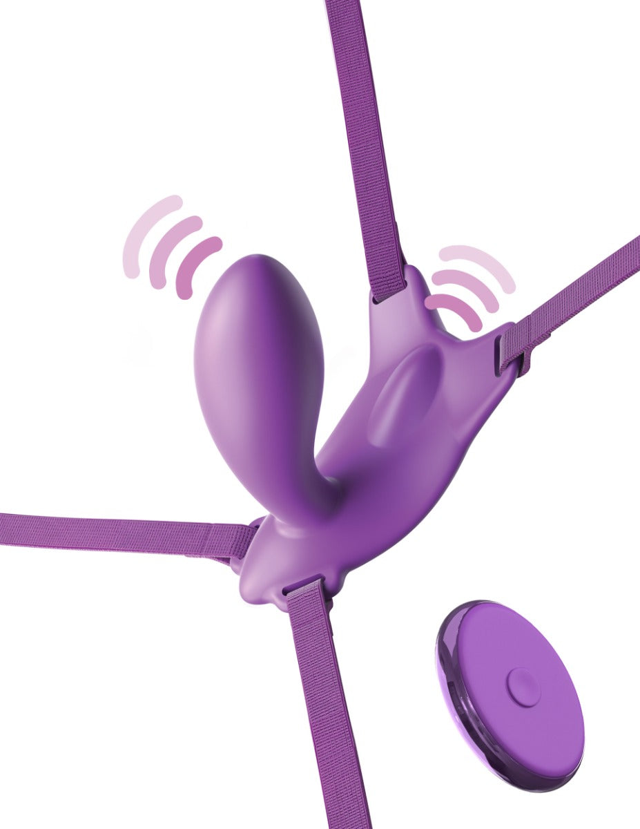 Pipedream - Fantasy For Her - Ultimate G-Spot Butterfly Strap-On - Purple - Image 2
