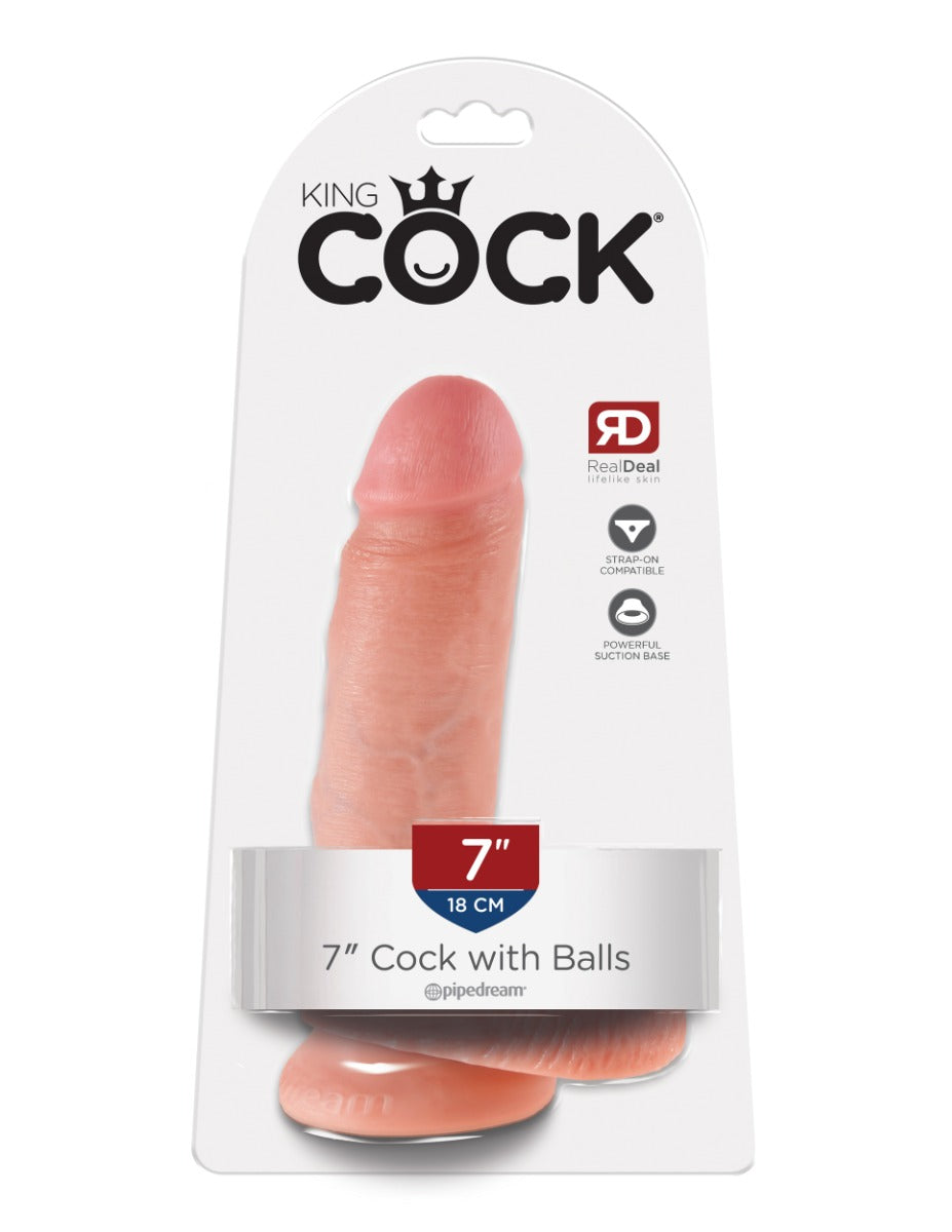 Pipedream - King Cock - 7" Cock with Balls - Light
