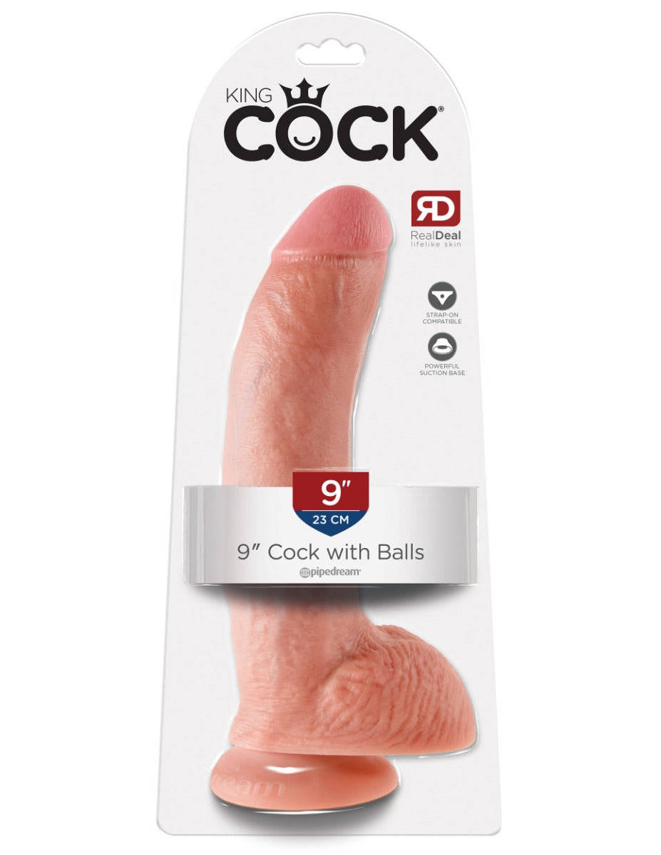 Pipedream - King Cock - 9" Cock with Balls - Light