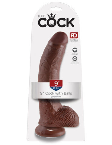 Pipedream - King Cock - 9" Cock with Balls - Brown