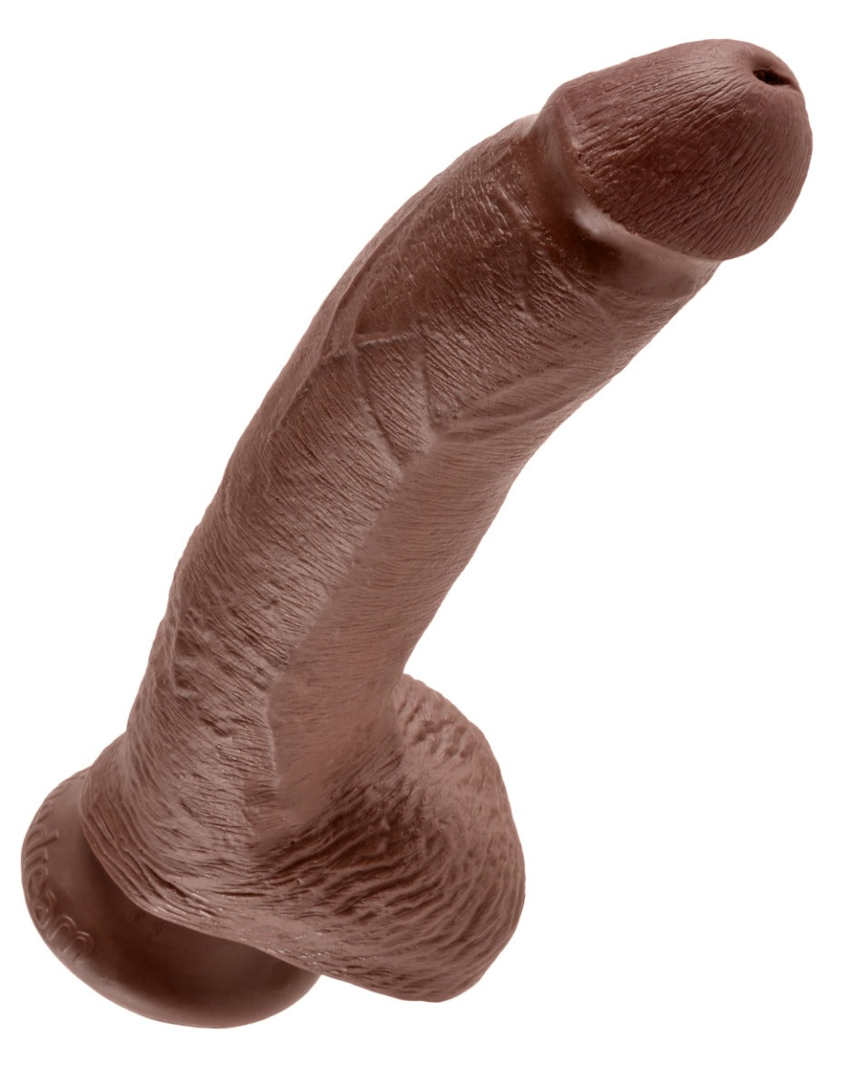 Pipedream - King Cock - 9" Cock with Balls - Brown - Image 4