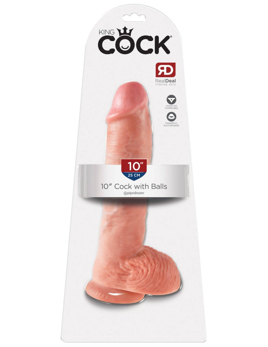 Pipedream - King Cock - 10" Cock with Balls - Light