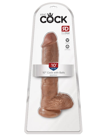 Pipedream - King Cock - 10" Cock with Balls - Tan