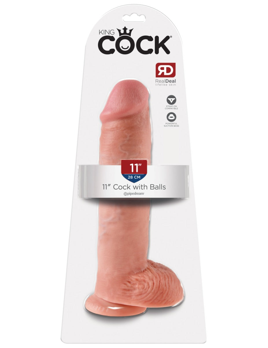 Pipedream - King Cock - 11" Cock with Balls - Light