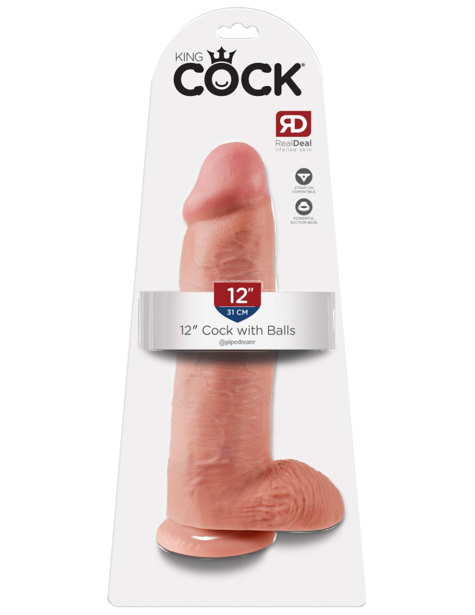 Pipedream - King Cock - 12" Cock with Balls - Light