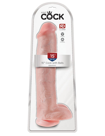 Pipedream - King Cock - 15" Cock with Balls - Light