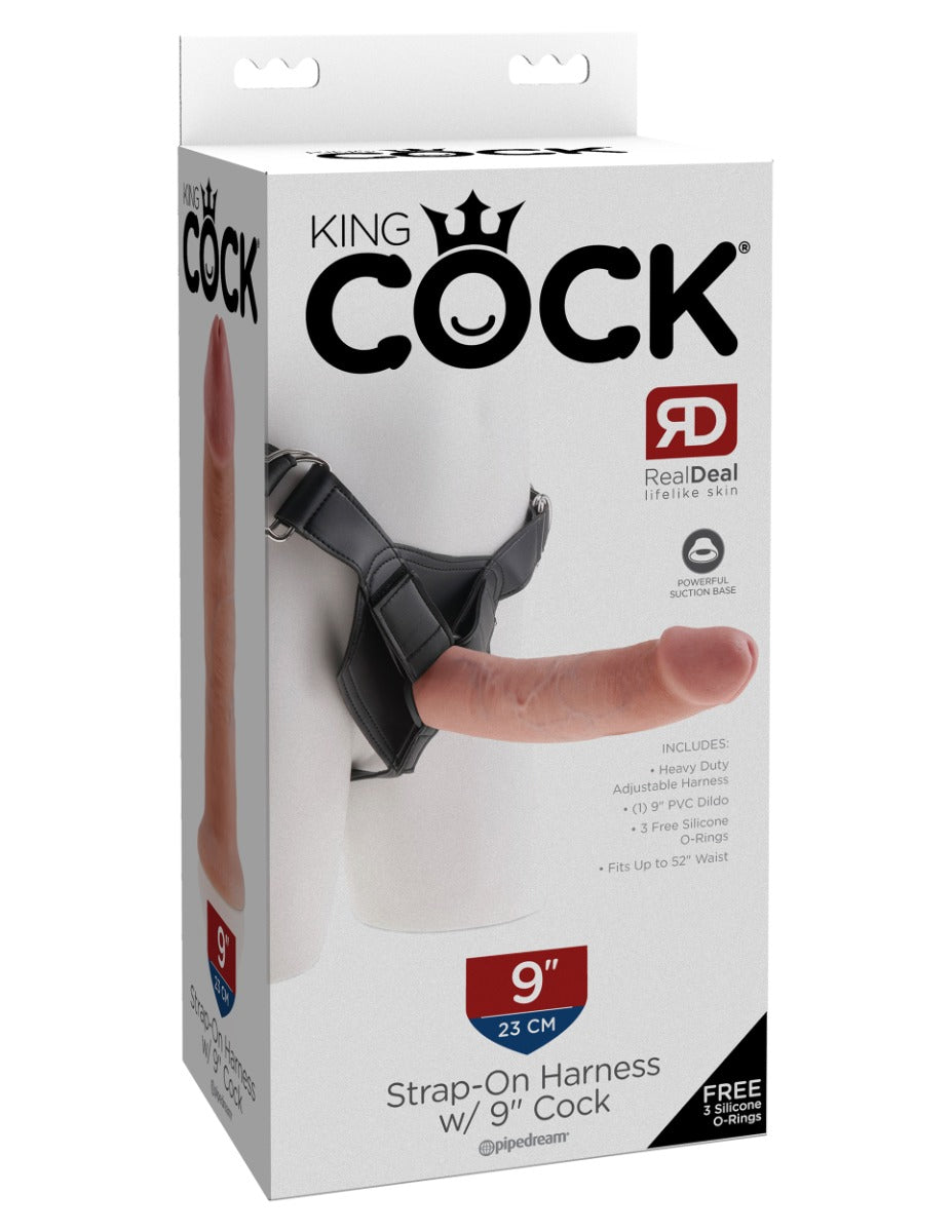 Pipedream - King Cock - Strap on Harness with 9" Cock - Light
