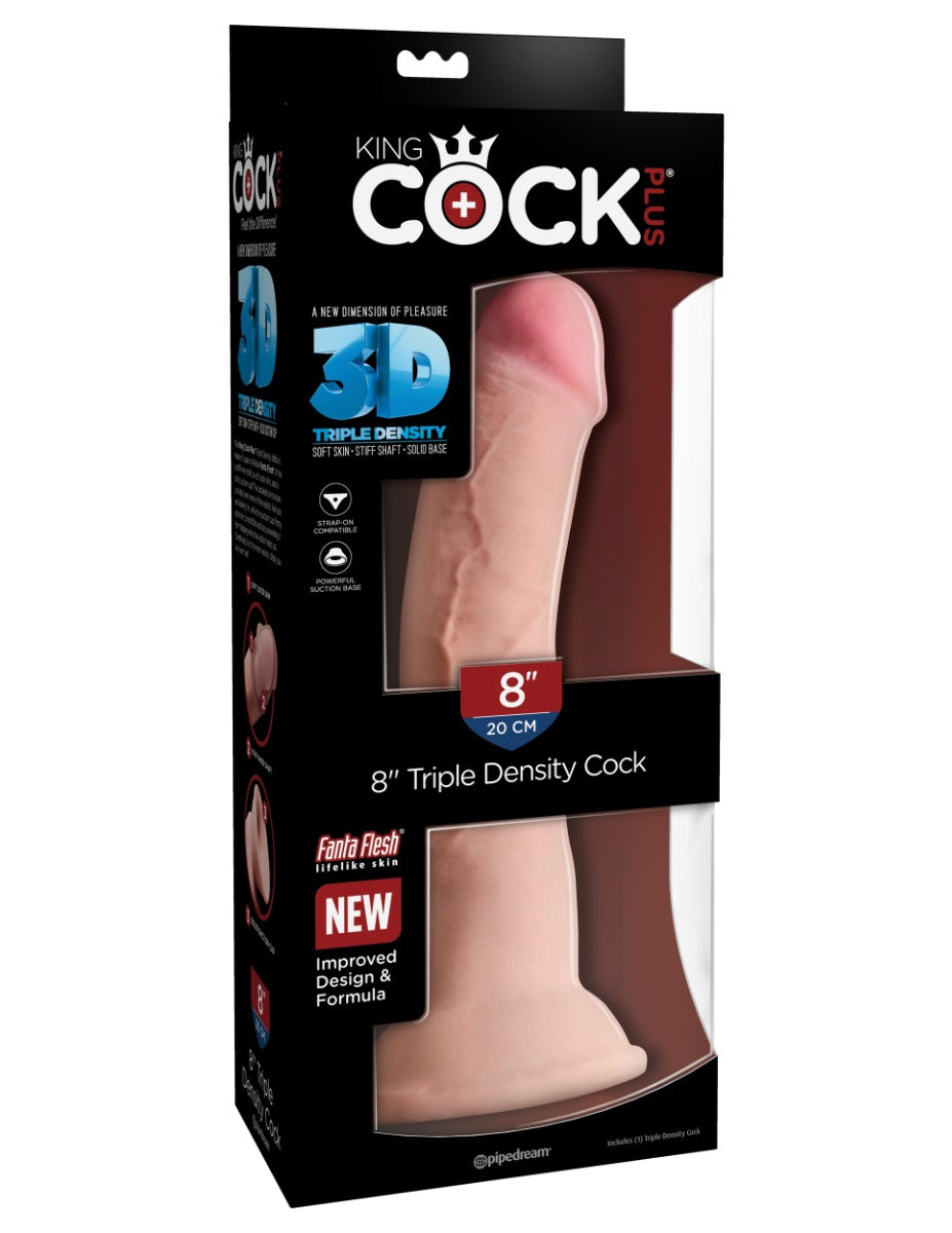 Pipedream - King Cock Plus - 8" Triple Density Cock - Light