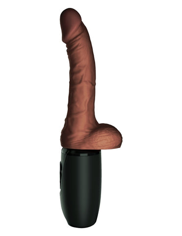 Pipedream - King Cock Plus - 7.5" Thrusting Cock with Balls - Brown - Image 2