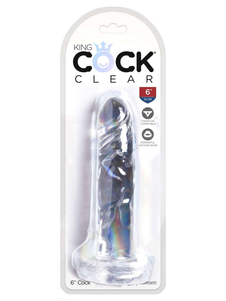 Pipedream - King Cock Clear - 6" - Clear