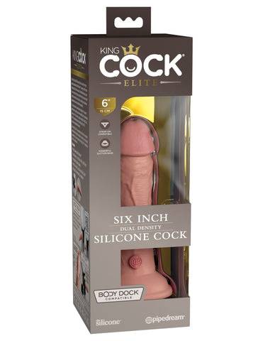 Pipedream - King Cock Elite - 6" Dual Density Silicone Cock - Light