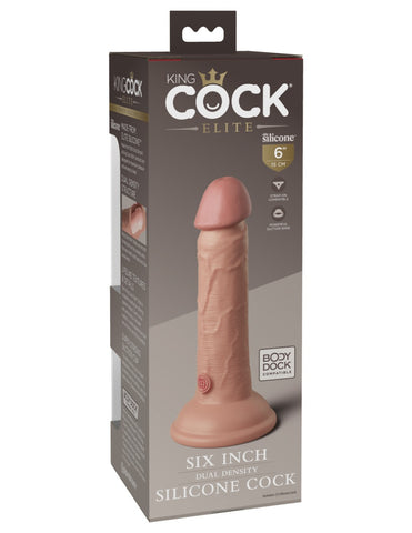 Pipedream - King Cock Elite - 6" Dual Density Silicone Cock - Light - Image 2