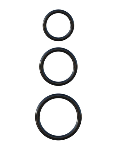 Pipedream - Fantasy C-Ringz - Silicone 3-Ring Stamina Set - Black - Image 2