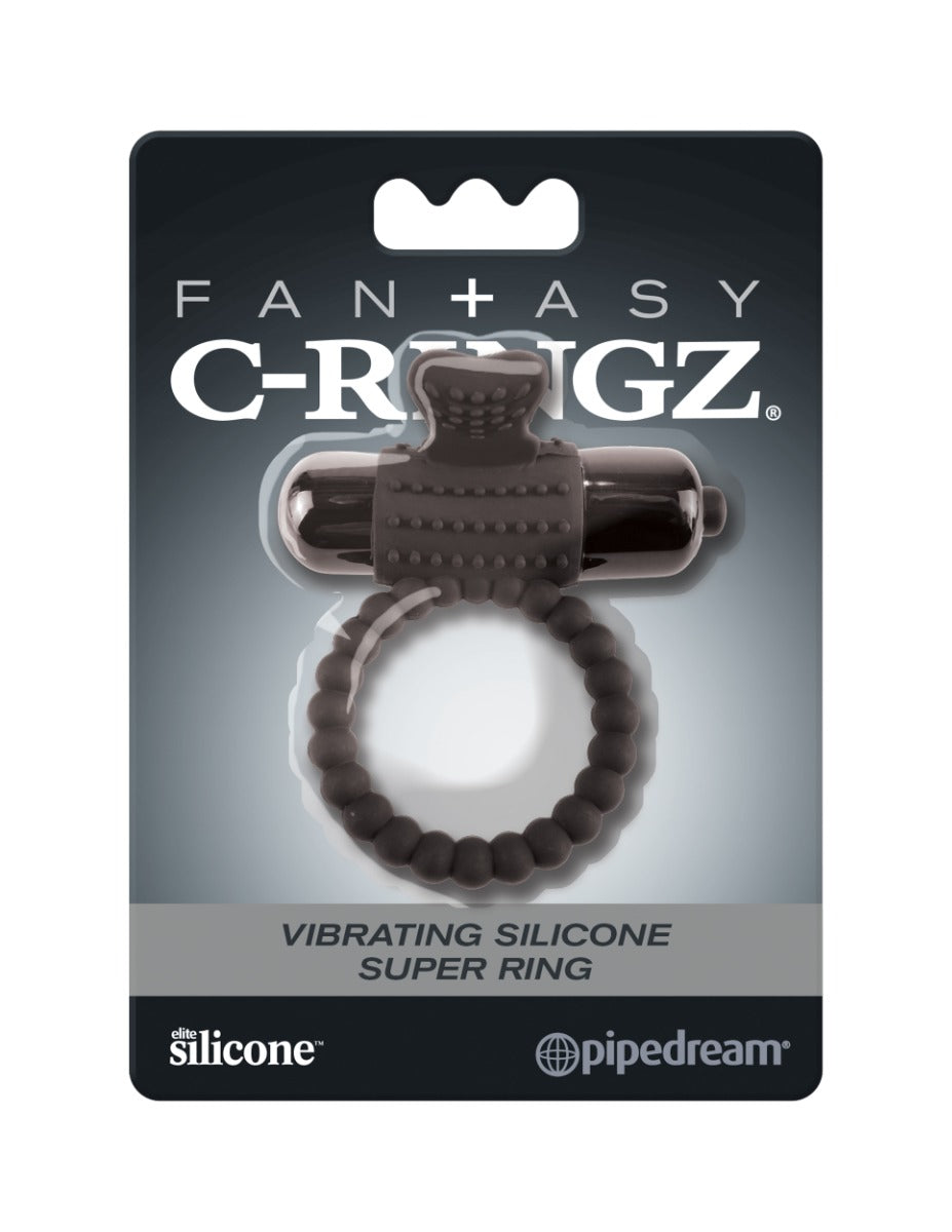 Pipedream - Fantasy C-Ringz - Vibrating Silicone Super Ring - Black