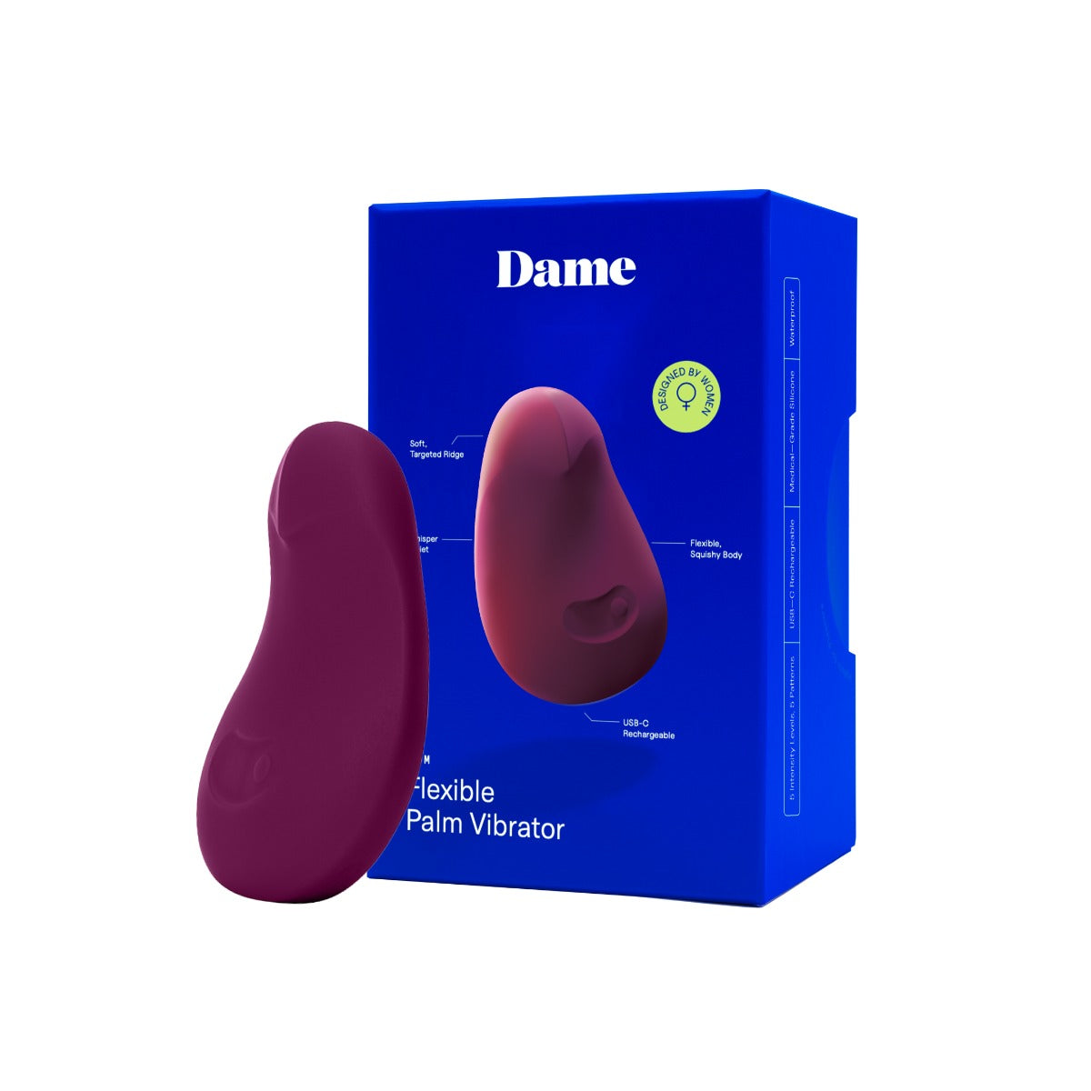 DAME - Pom Flexible Vibrator - Plum