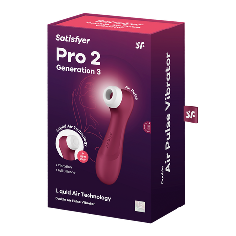 Satisfyer Pro 2 – Generation 3 With Liquid Air Technology Wine Red - Image 2