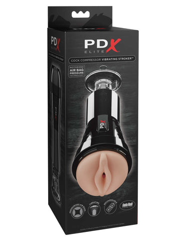 Pipedream - PDX Elite - Cock Compressor Vibrating Stroker - Light/Black