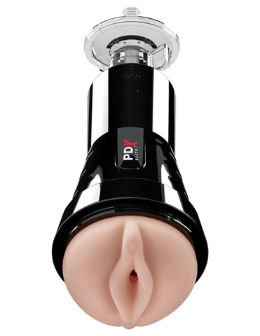 Pipedream - PDX Elite - Cock Compressor Vibrating Stroker - Light/Black - Image 2