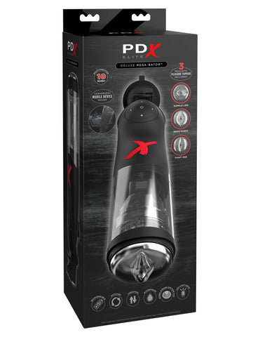 Pipedream - PDX Elite - Deluxe Mega-Bator - Clear/Black