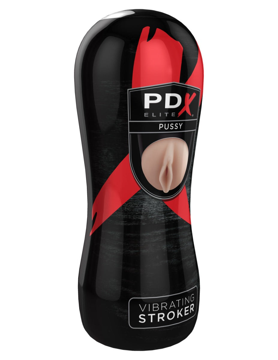 Pipedream - PDX Elite - Vibrating Pussy Stroker - Light/Black