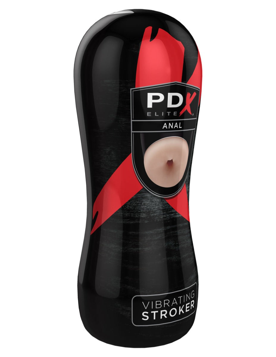 Pipedream - PDX Elite - Vibrating Anal Stroker - Light/Black - Image 3
