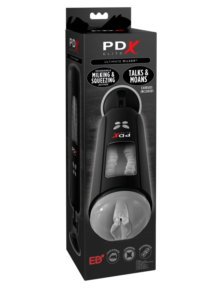 Pipedream - PDX Elite - Ultimate Milker - Clear/Black