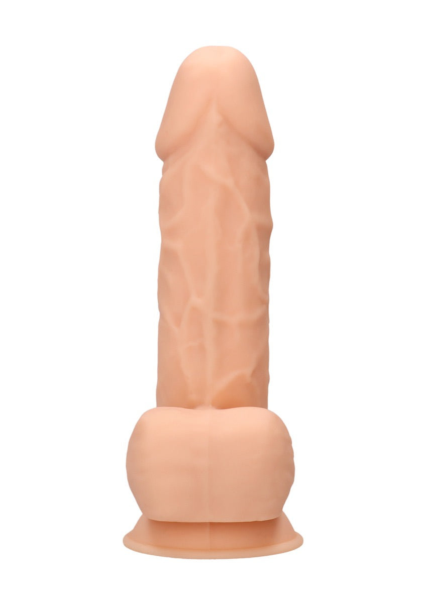 Real Rock Silicone Dildo With Balls 8.5" (Flesh) - Image 2