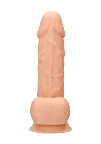 Real Rock Silicone Dildo With Balls 8.5" (Flesh) - Image 2