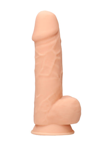 Real Rock Silicone Dildo With Balls 8.5" (Flesh) - Image 4
