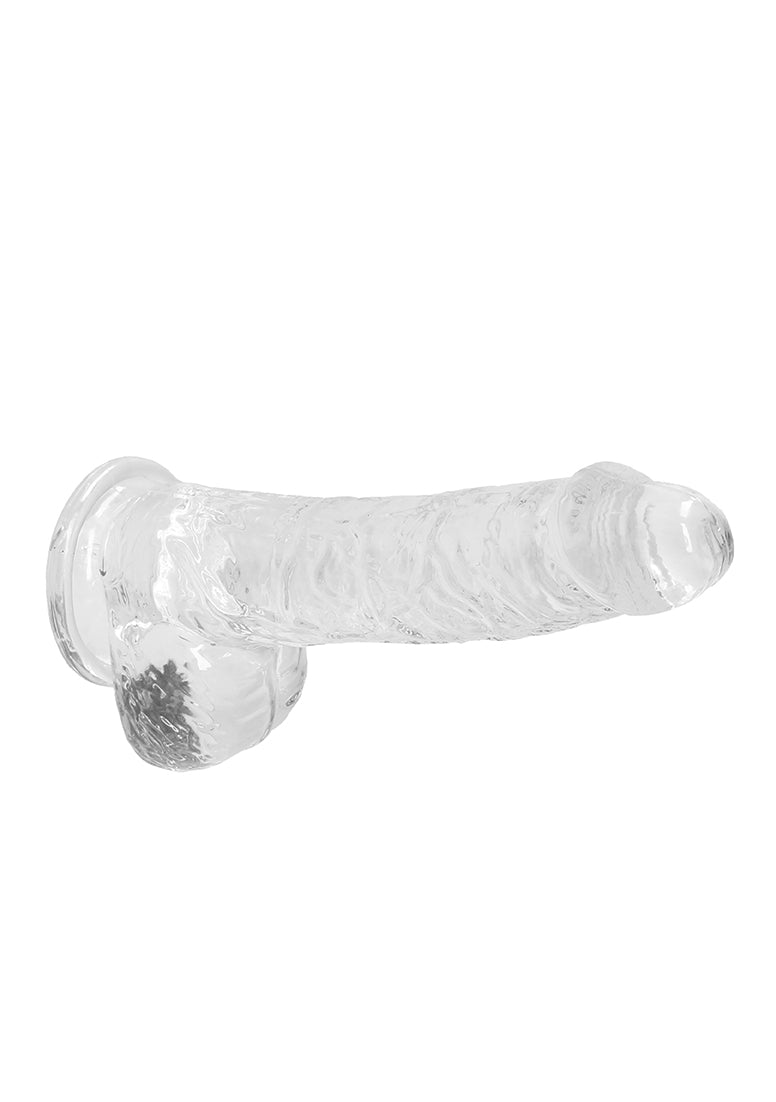 Real Rock Crystal Clear 6" Realistic Dildo With Balls (Transparent) - Image 2