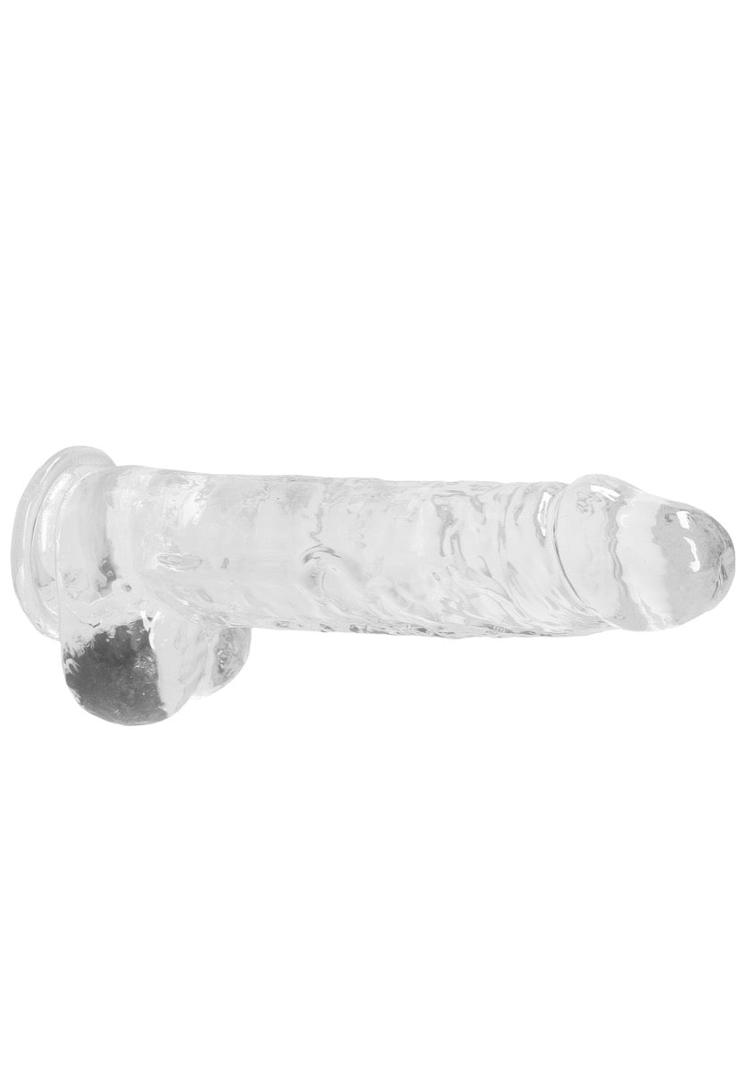 Real Rock Crystal Clear 9" Realistic Dildo With Balls (Transparent) - Image 2