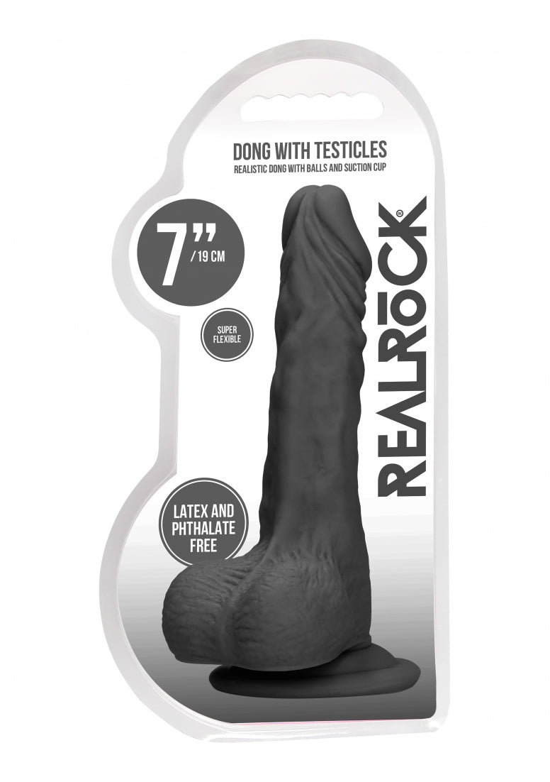 Real Rock - Dong W Testicles 7 inches - Black - Image 2