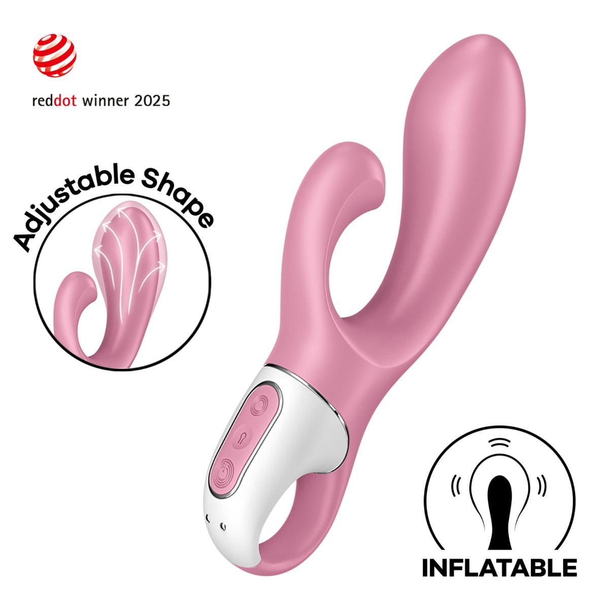 Satisfyer Air Pump Bunny 2 - Light Red - Image 2