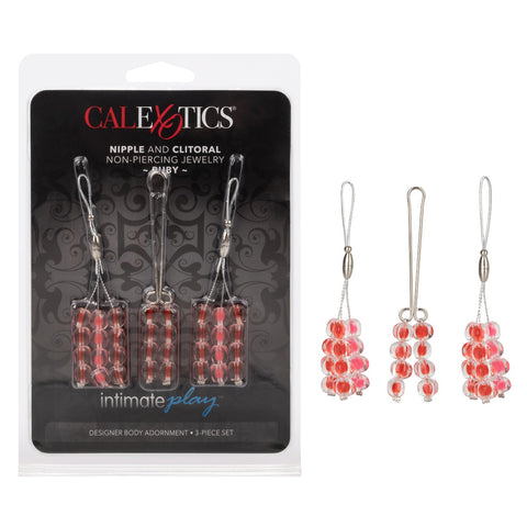 Nipple & Clitoral Non-Piercing Body Jewellery - Ruby by California Exotics