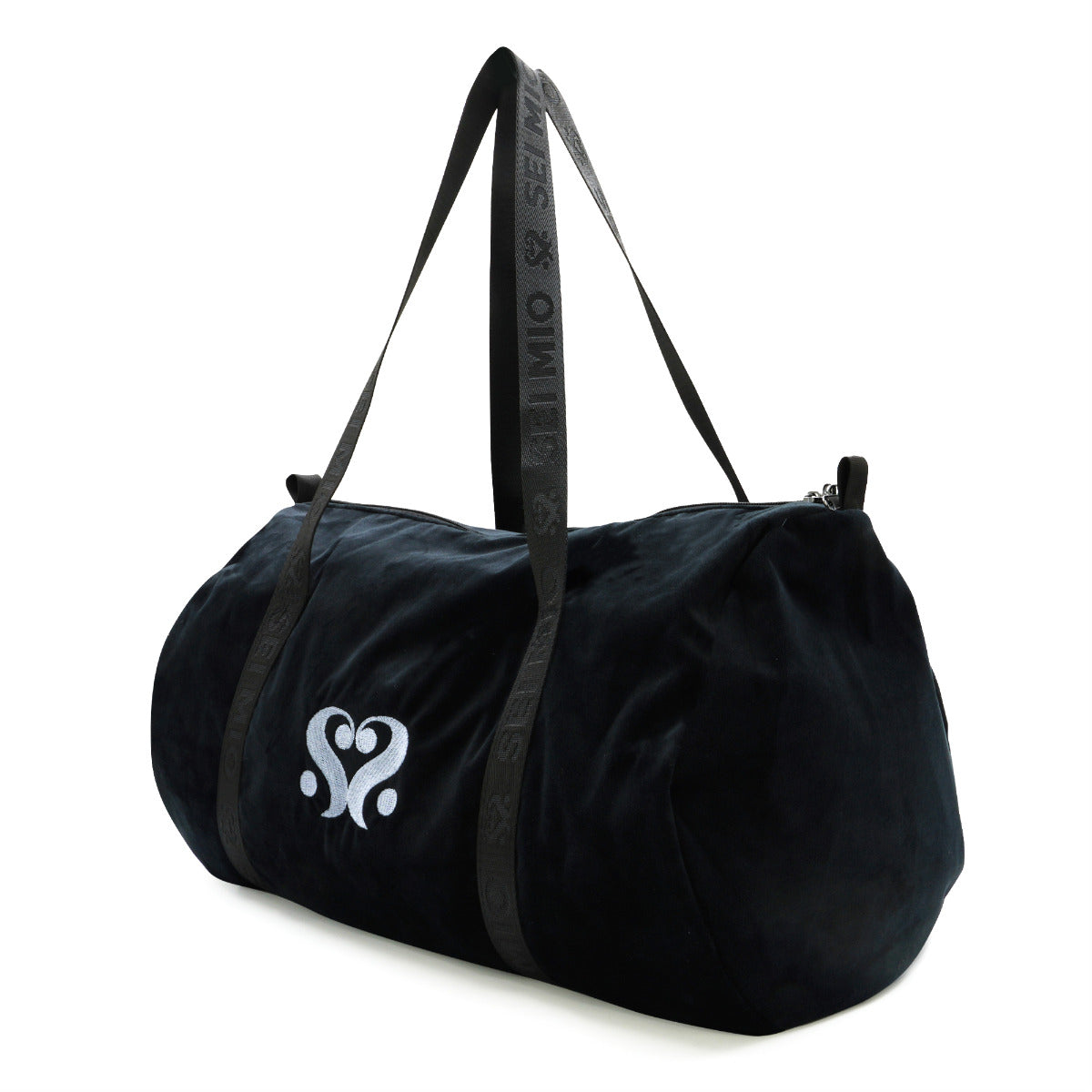 SEI MIO - Velvet Duffle Bag - Black - Image 2