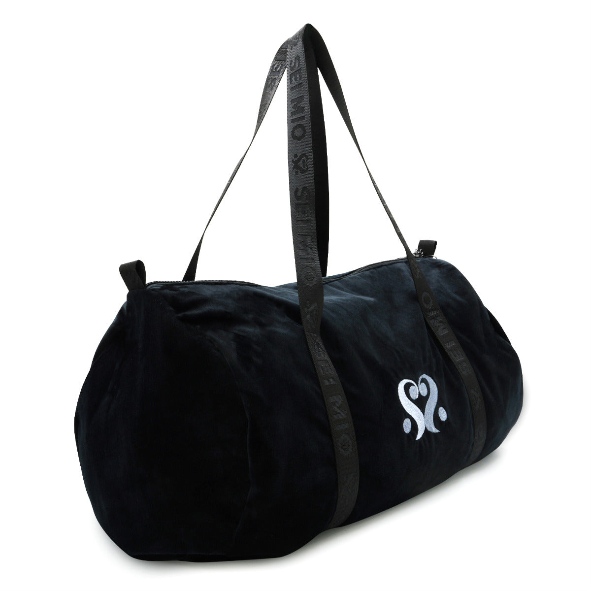 SEI MIO - Velvet Duffle Bag - Black - Image 4