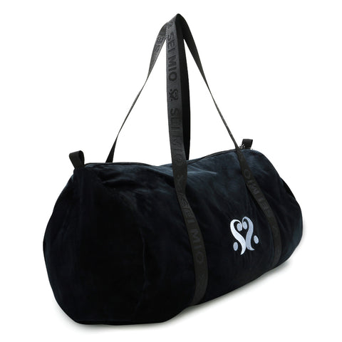 SEI MIO - Velvet Duffle Bag - Black - Image 4