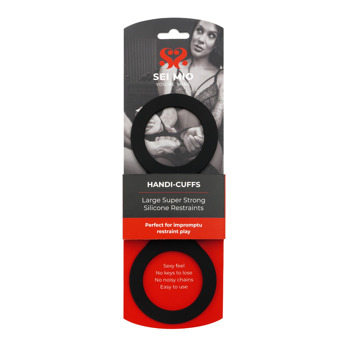 SEI MIO - Handi-Cuffs - Large Super Strong Silicone Restraint Cuffs - Image 2